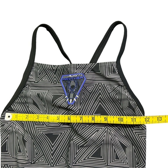 ADIDAS MARVEL Black Panther girls XL athletic cross back training swimsuit NWT - Picture 7 of 10